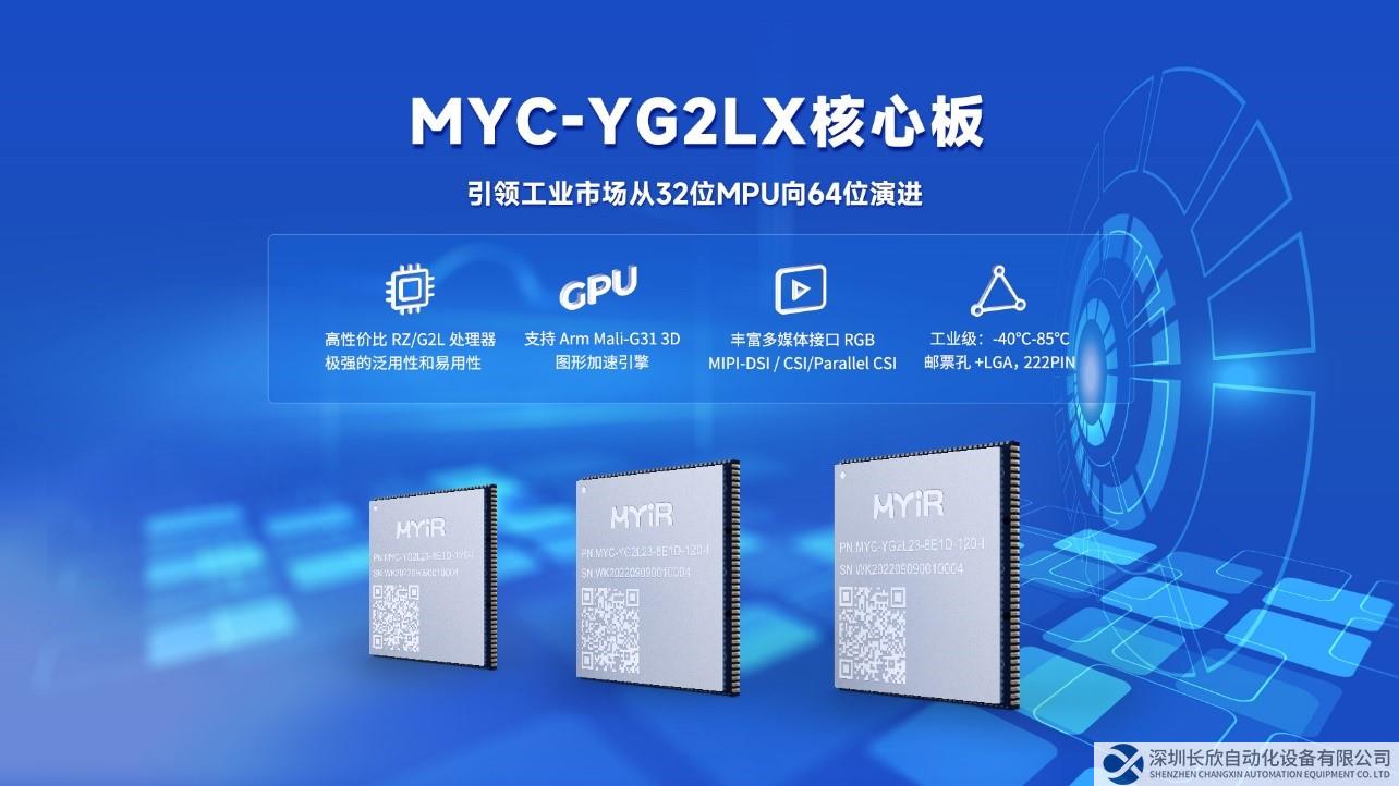新品发布！米尔RZ/G2L核心板引领工业市场32位MPU向64位演进